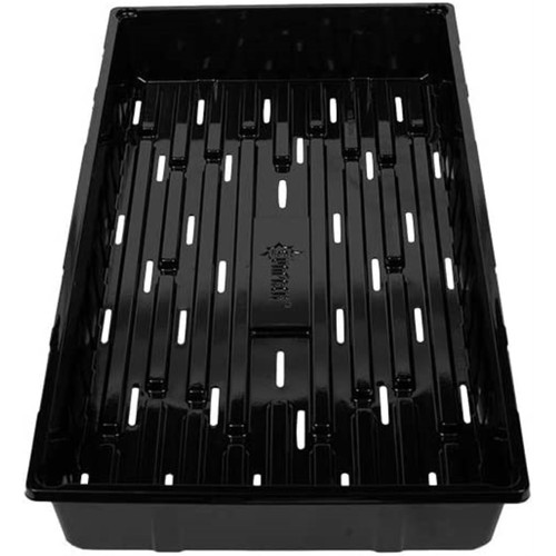 SunPack Products Food Grade & BPA Free Tray with Drain Holes, Black 10" x 20"