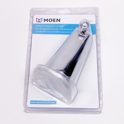 MOEN 179101 Decorative Metal Diverter Tub Spout In Chrome New Damaged Box READ*