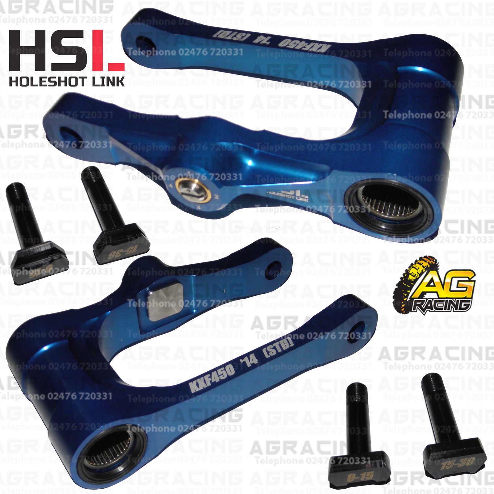 HSL Blue Holeshot Link Rear Linkage System Device For