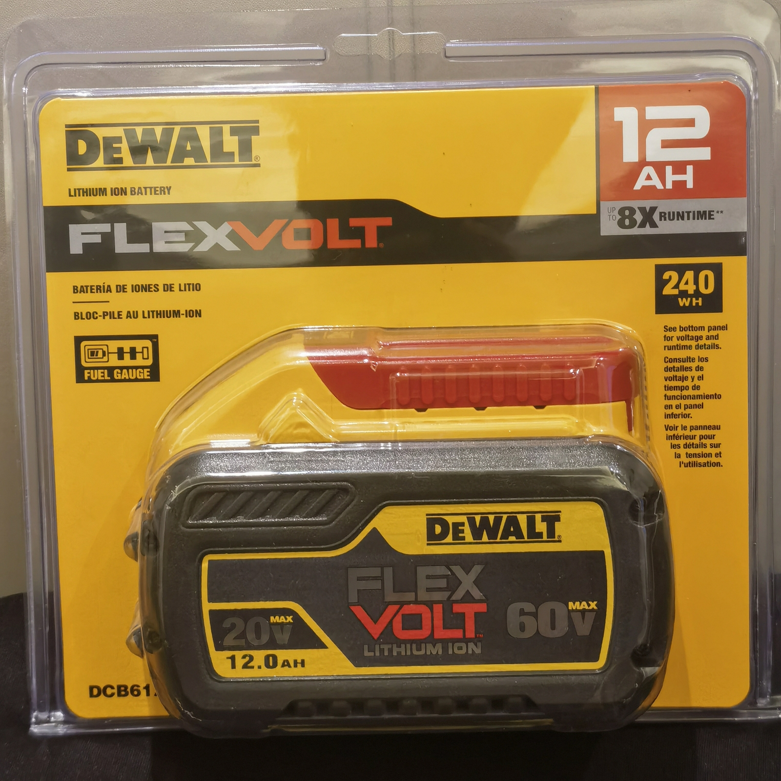 DEWALT DCB612 Flexvolt 20v Max/60v Max 12ah Lithium Ion Batt