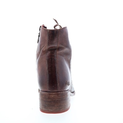 Pre-owned Bed Stu Aldina F328016 Womens Brown Leather Zipper Casual Dress Boots
