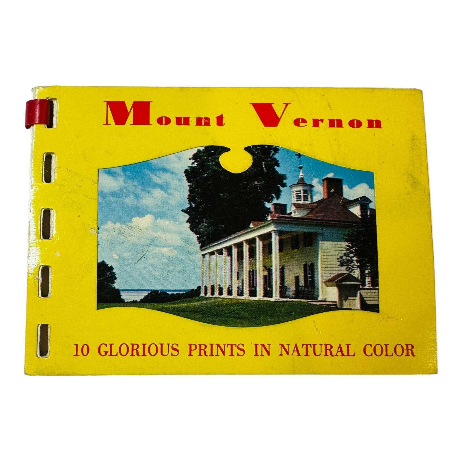 Mount Vernon Virginia Mini Postcard Book Booklet