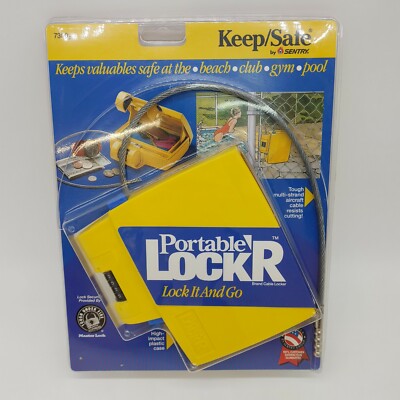 Keep Safe By Sentry Portable Lock'r Lock It And Go Club Pool Cable Master Lock