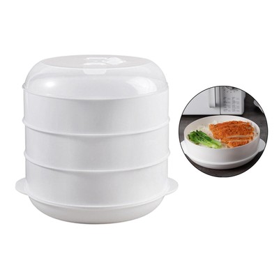 Microwave Round Steamer Kitchen Heating Steamer Rice Cooking Vegetables Dish