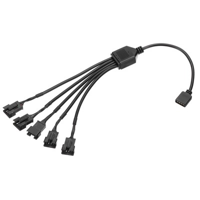 12V 4Pin Splitter Cable, Power Cord with 1 to 5 ARGB SM Male Extension Cable
