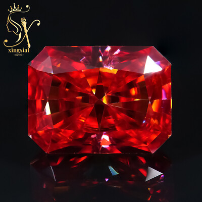 Multicolor Radiant Cut Moissanite Stone DIY Ring Loose Gemstone GRA Certificated