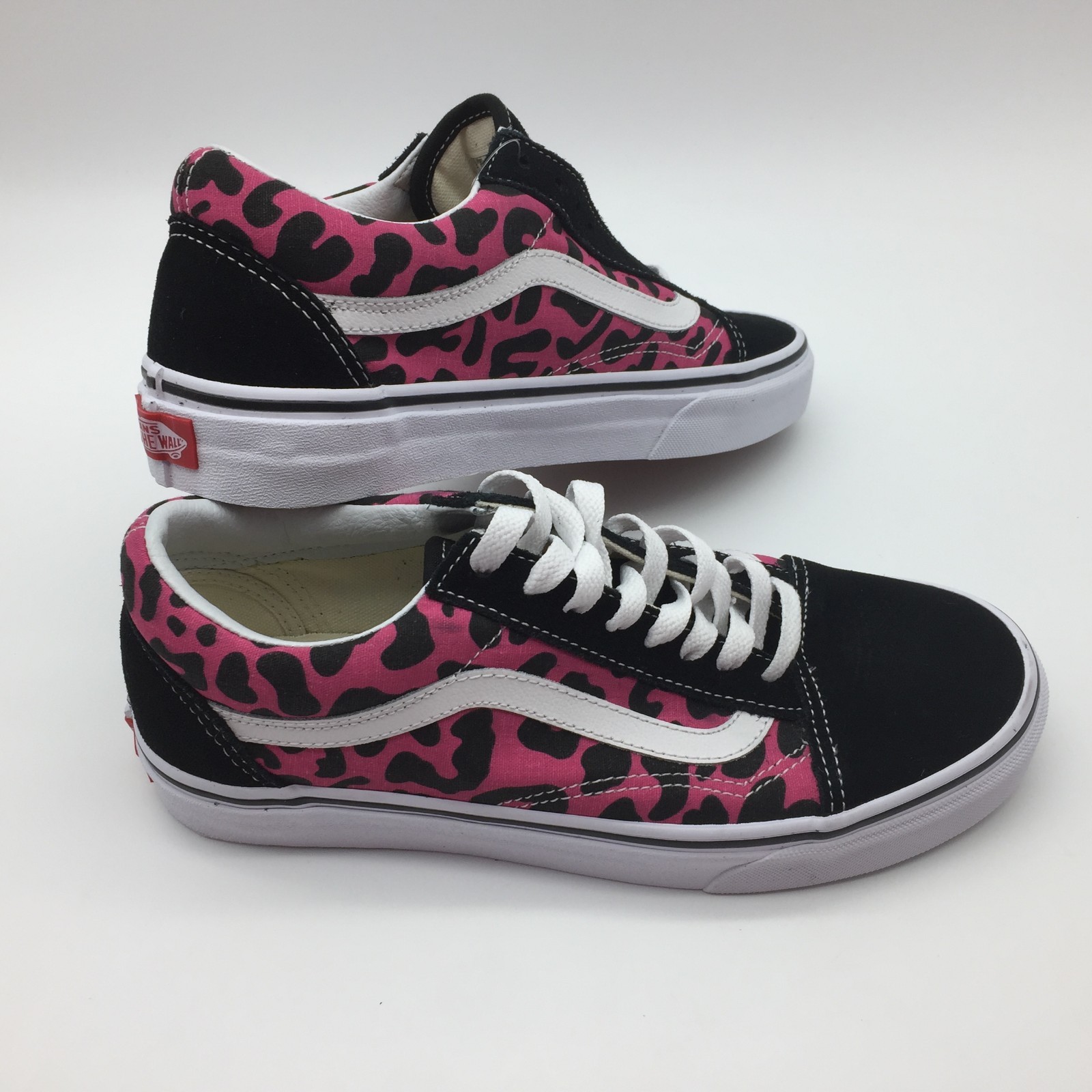 pink and black vans shoes