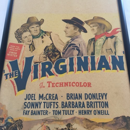 The Virginian Movie Movie Lobby Card Window Size Paramount 1946 Vintage Framed