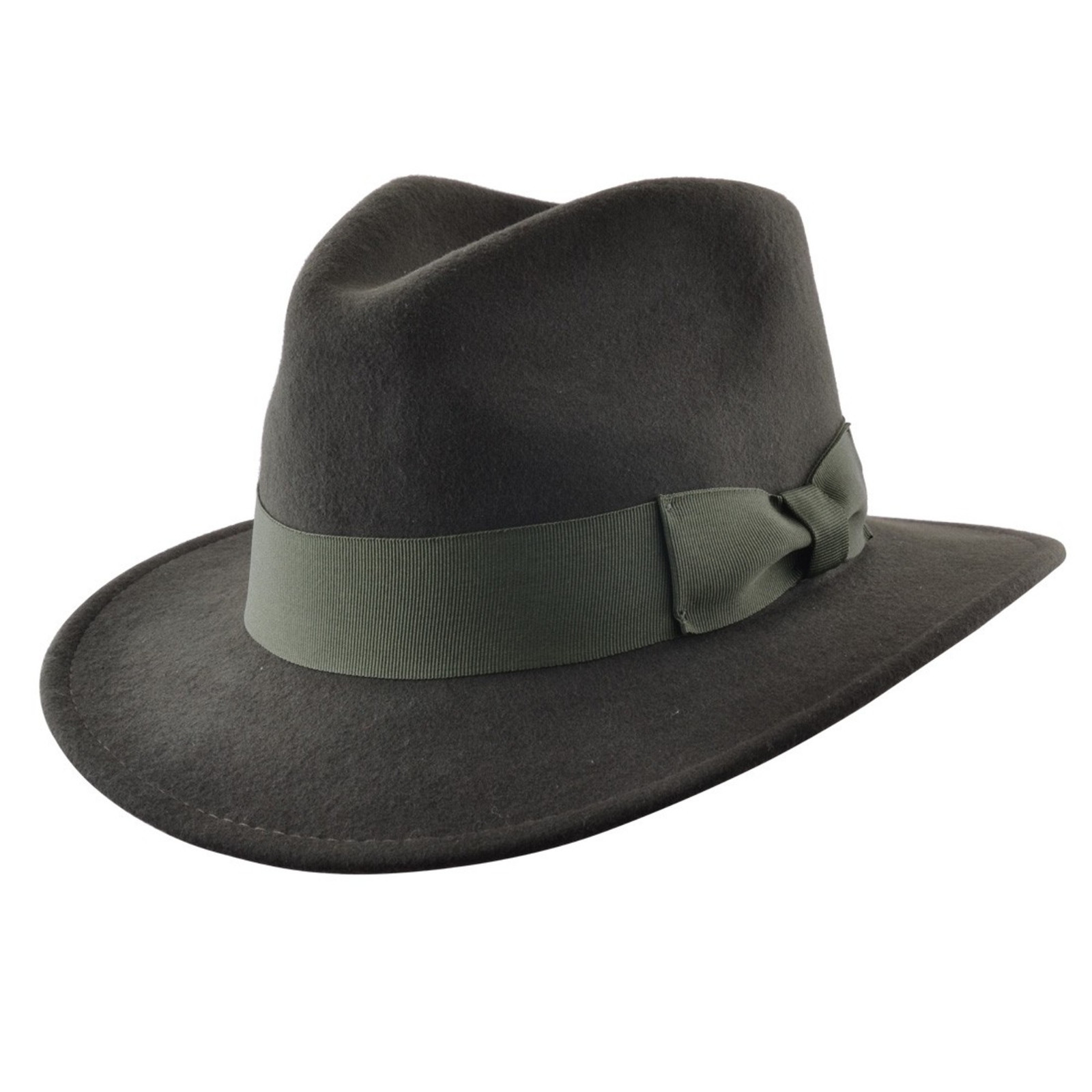 Mens Crushable Indiana Jones Style Fedora Trilby Hat With Wide Band 100 Wool eBay