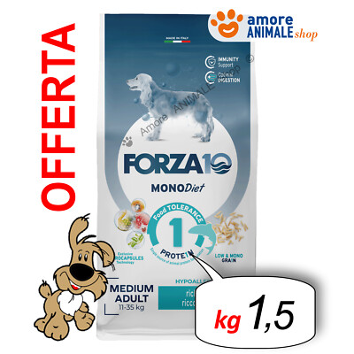 Forza10 Dog Monodiet → Pesce - Medium Adult - 1,5 / 12 kg - Crocchette per Cane