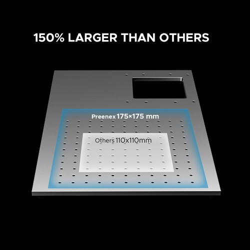 Preenex 30W JPT MOPA Fiber Laser Marker Marking Engraving Machine with 6.9x6.9