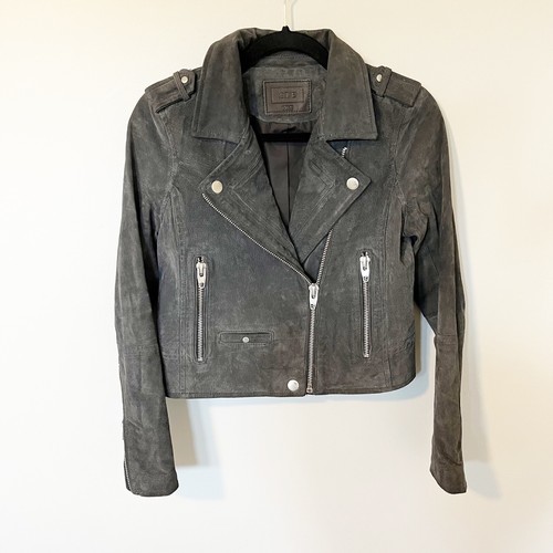 SL8 blank nyc gray suede leather moto jacket women's xsmall SL8 blank nyc gray suede leather moto jacket women's xsmall