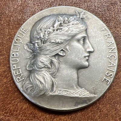 Silbermedaille Daniel Dupuis République Française INSTITUT STENOGRAPHIQUE