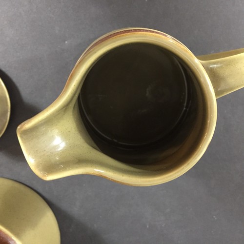 Vintage Mid Century Noritake Primastone Sea Mist Creamer Sugar Set Green 8310