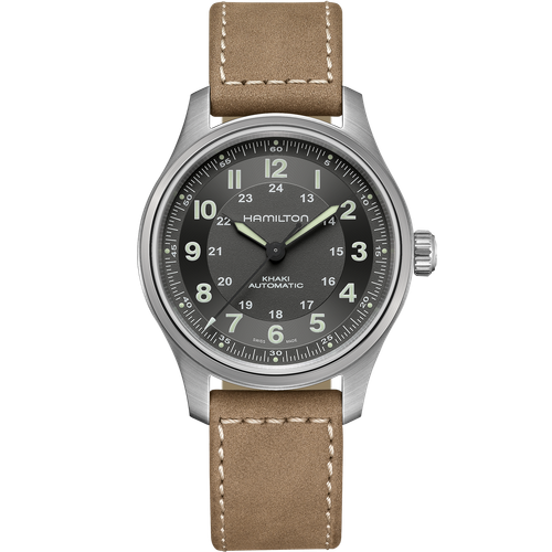 Pre-owned Hamilton - H70545550 - Khaki Field Titanium Automatic Self-winding | 42mm | H705