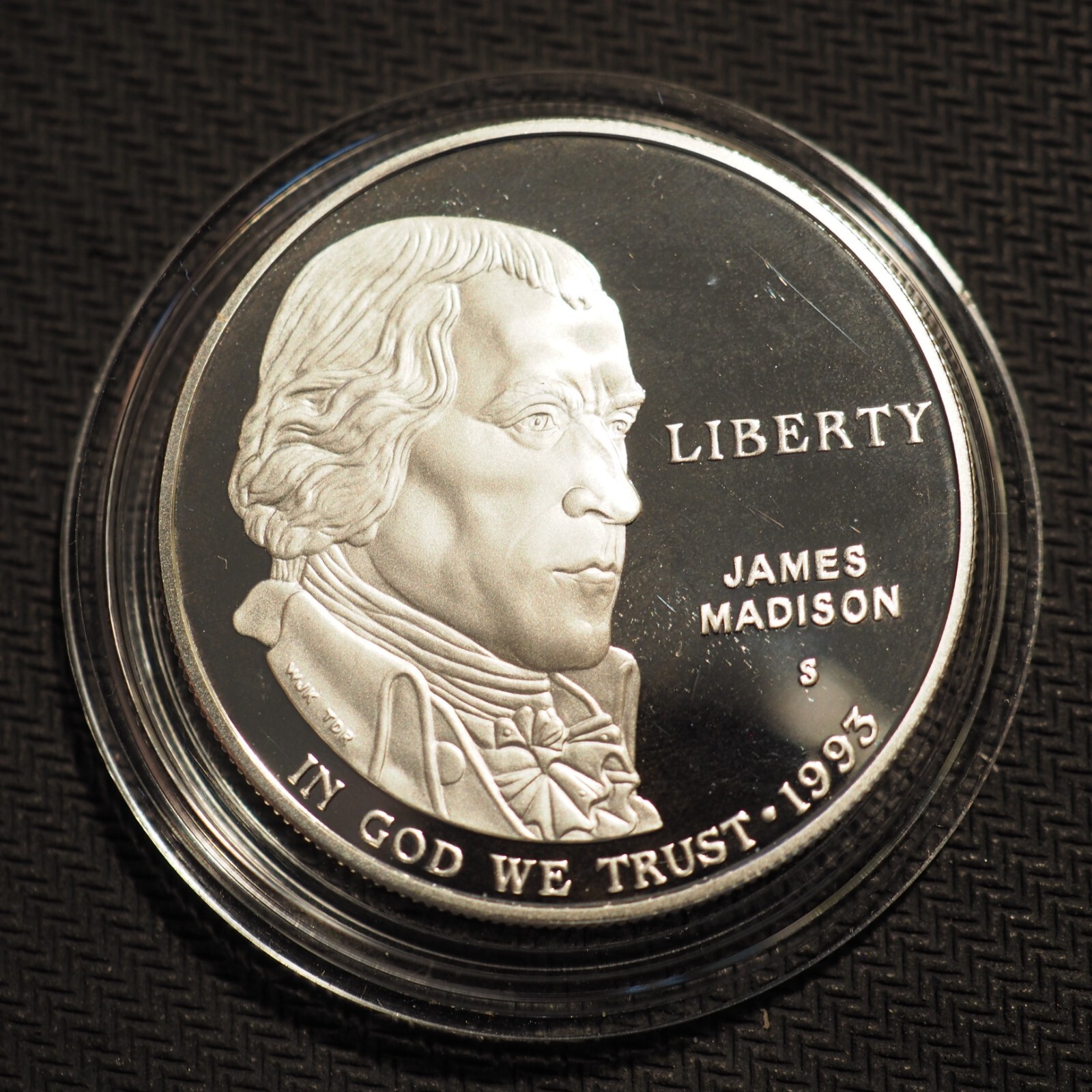 1993 **S** JAMES MADISON PROOF Commemorative Silver Dollar