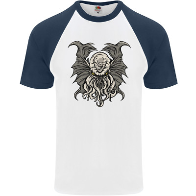 Cthulhu Entity Kraken Mens S/S Baseball T-Shirt