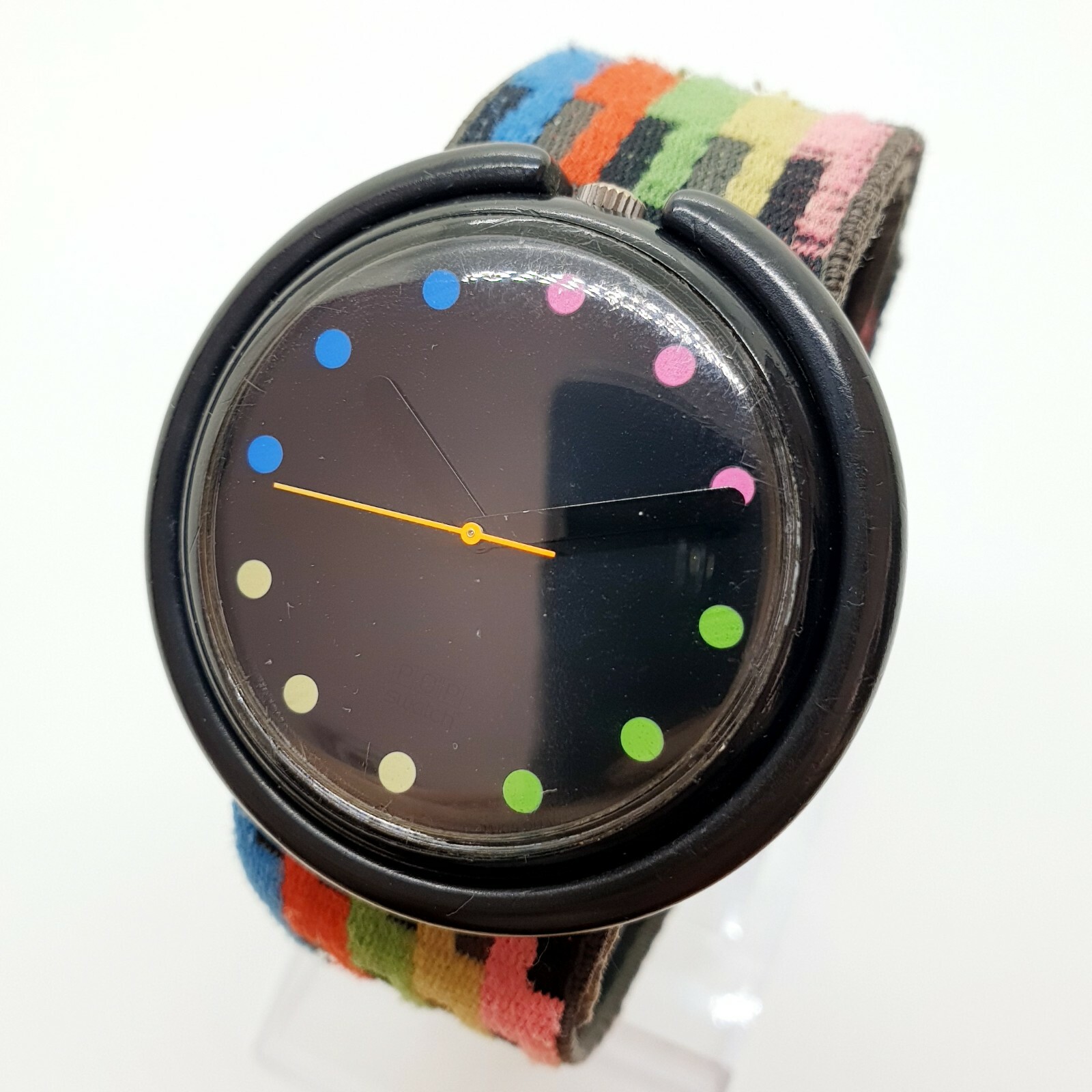 1989 Rasta Hipster Pop Swatch Watch Rare Variation on 1989 Rasta Hipster Pop Swatch Watch Rare Variation on