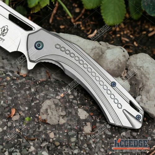 7.5" Cleaver Pocket Knife Camping Knife EDC Stainless Steel Folding Knife