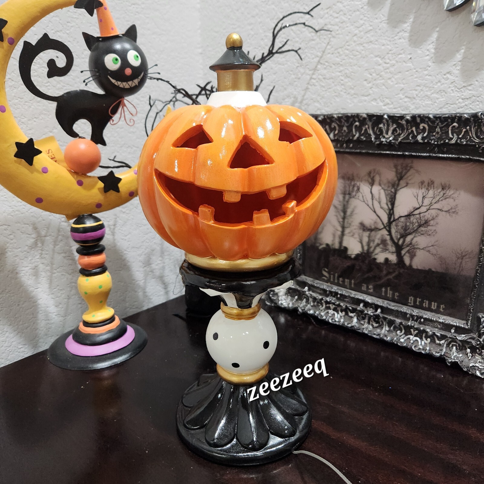 Pumpkinsさん専用 Halloween Pumpkin Pedestal LIGHT UP Jack-O-Lantern Black