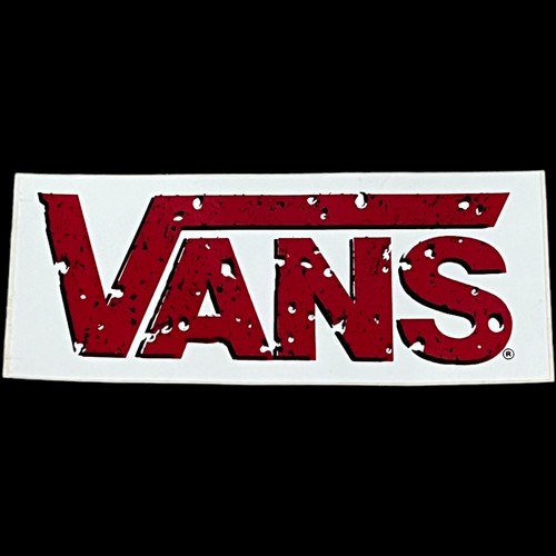 Vintage 1988 Vans Sticker White With Red Text ￼ | eBay