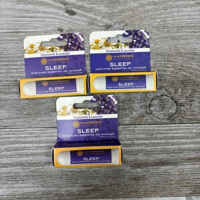 3X Rare Essence SLEEP Chamomile & Lavender Inhale 100% Pure Essential Oil 0.01oz