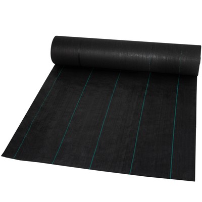 VEVOR 4 x 100 ft Woven Weed Barrier Landscape Fabric Ground Cover Black 5.8OZ