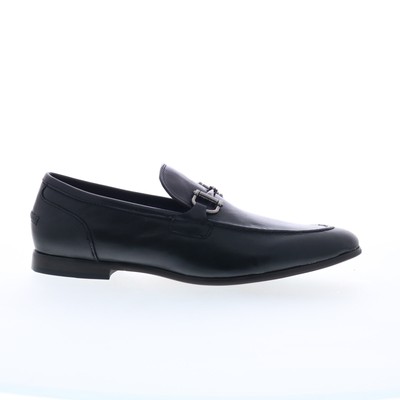 Steve Madden P-Elegnt Mens Black Leather Loafers & Slip Ons Casual Shoes