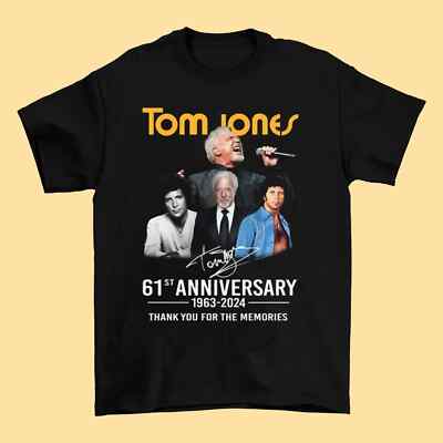 Tom Jones 61st Anniversary 1963-2024 Thank You Memories T-Shirt -Free Shipping