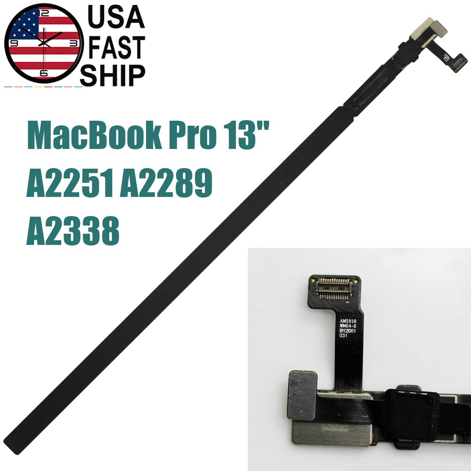 OEM LED Touch Bar Touchbar + Cable For Apple MacBook Pro 13" A2251 A2338 A2289