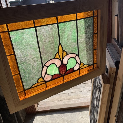 （特別価格）Stained Glass Window Antique F.X Zettler Large St Joseph Stained Glass Window