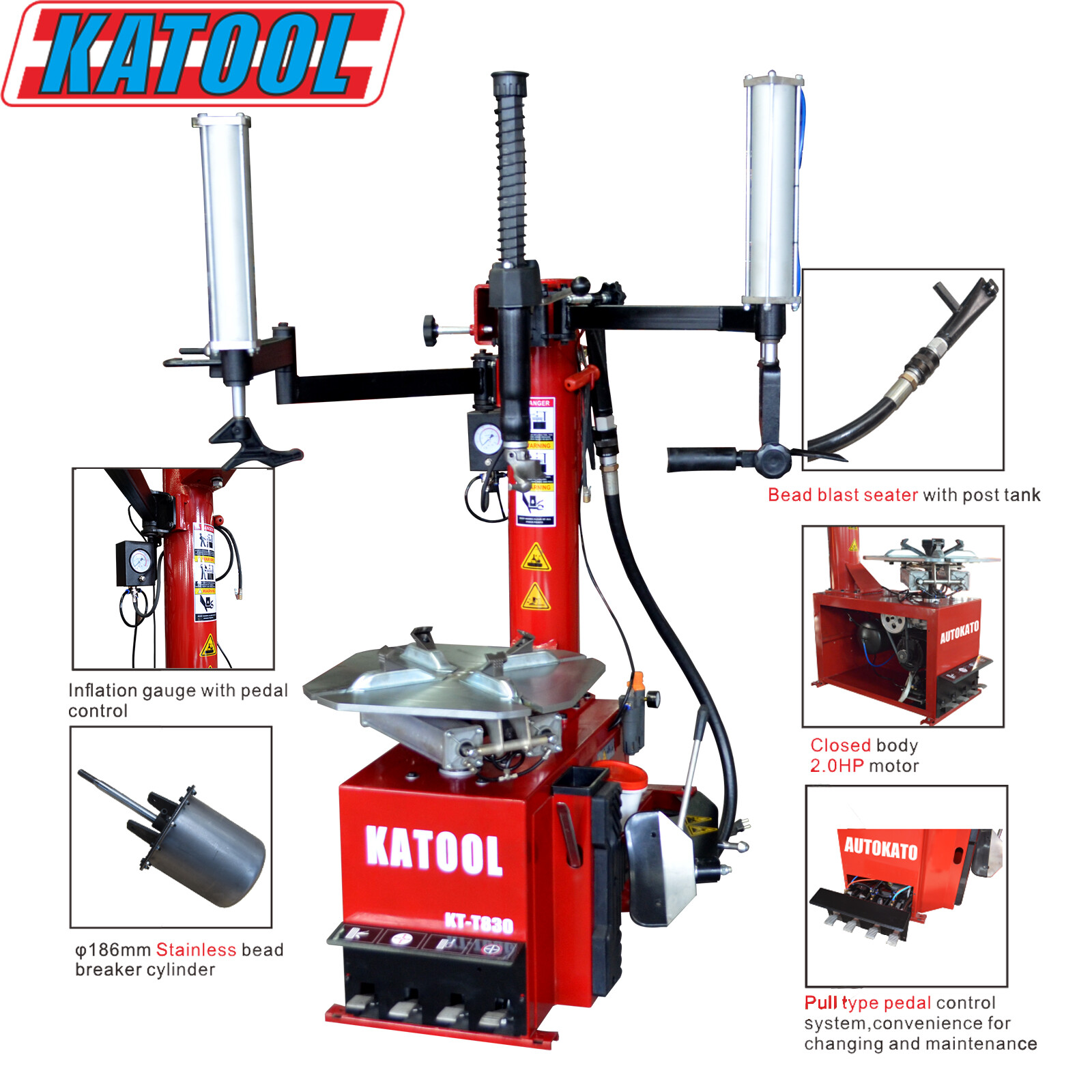 Tire Changer + Wheel Balancer Motorcycle Adaptor Combo Garage Equipment Katool New for sale in