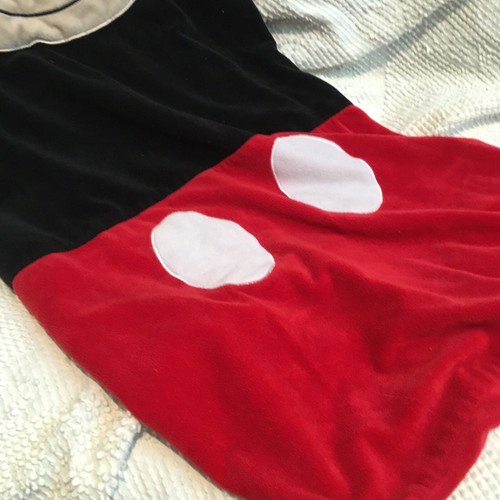 Disney Baby Mickey Mouse Contoured Changing Pad Cover Black Red Large Head Face