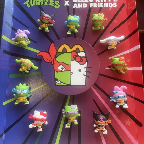 新品箱入り TMNT x Hello Kitty フィギュア 12体セット Set Of 12 Teenage Mutant Ninja Turtles X Hello Kitty #1