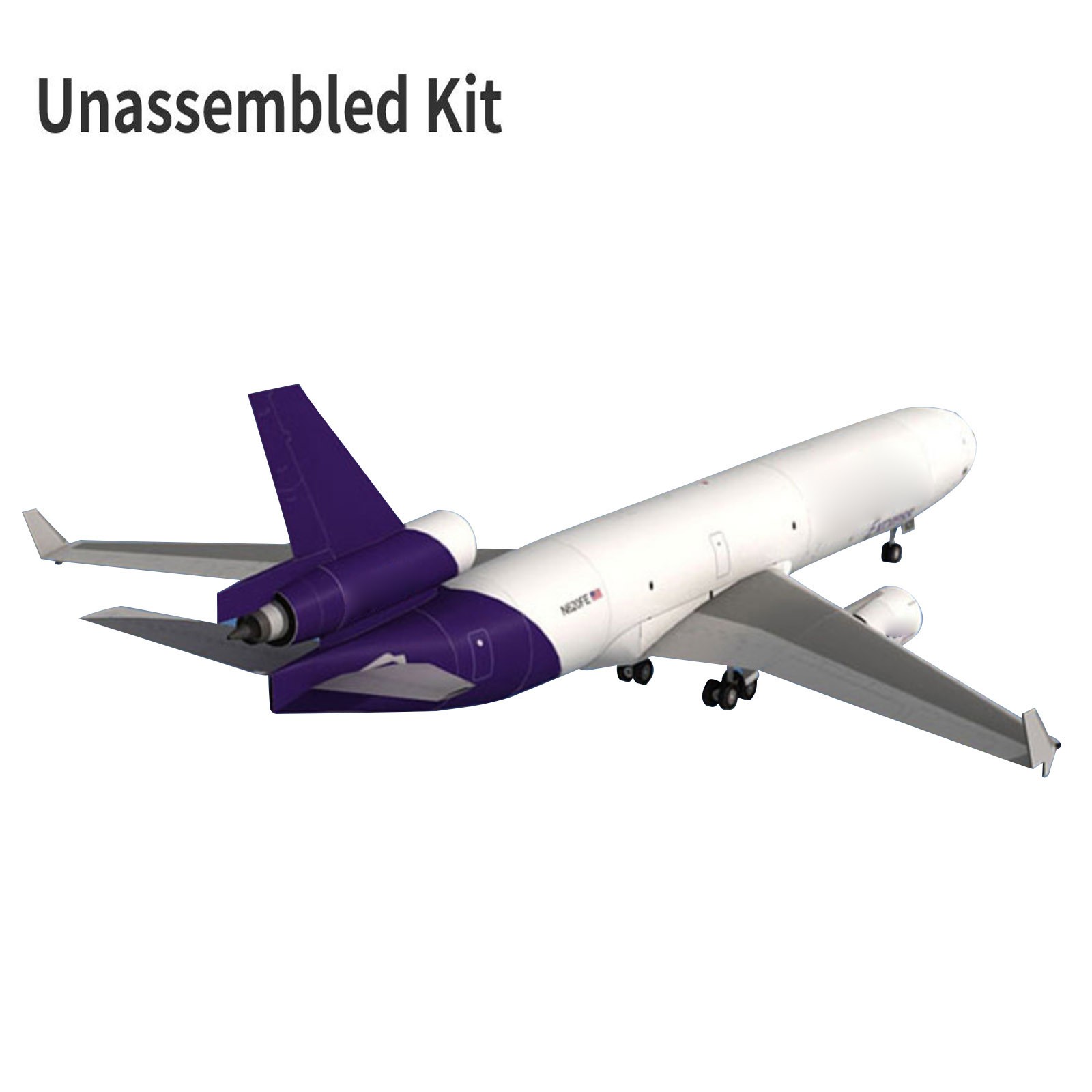 航空機・ヘリコプター PACMIN 1/164 MD-11 FedEx 1:100 Scale Fedex MD-11 Air Plane Model 3D Paper Unassembled Kit