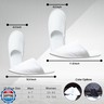 Modlux Spa Slippers, 12 Pairs Cotton Velvet Closed Toe Disposable Slippers for Guests, 6 Medium and 6 Large House Shoe, Hotel, Home, Indoor, Bride Slippers, Slip-on with Travel Bag, White