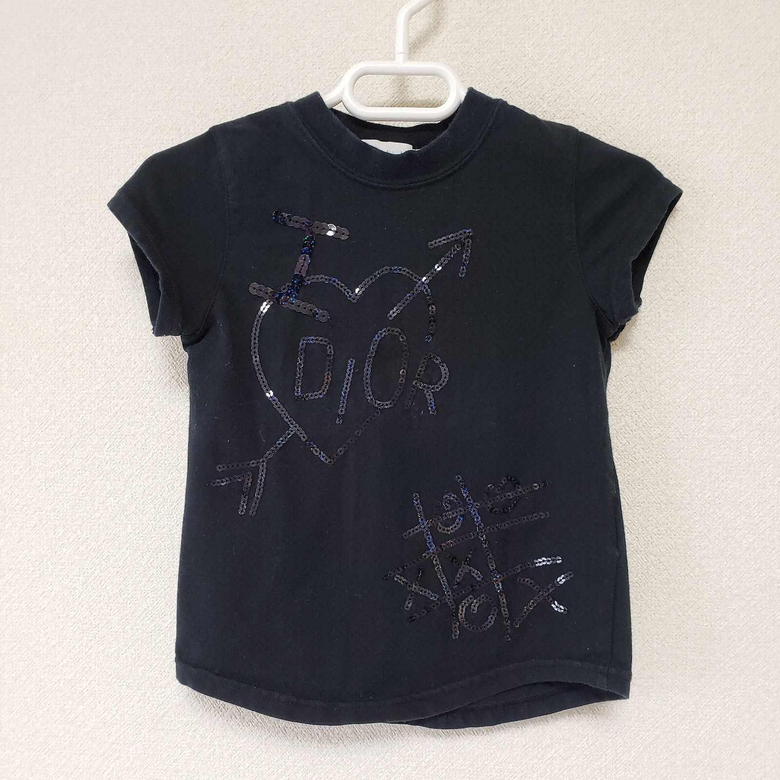 Authentic Christian Dior - Kid`s T shirt - Black - Spangle Authentic Christian Dior - Kid`s T shirt - Black - Spangle
