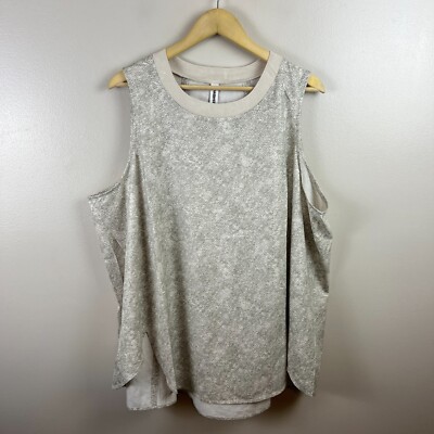 Athleta Zephyr Tank Top Size 3X Python Snake Print Sporty Athletic Athleisure