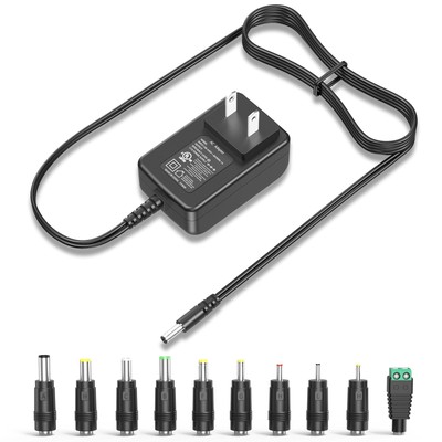 15V 2A 1.5A Switching Power Supply UL Listed 30W Universal Power Cord 10 Mult...