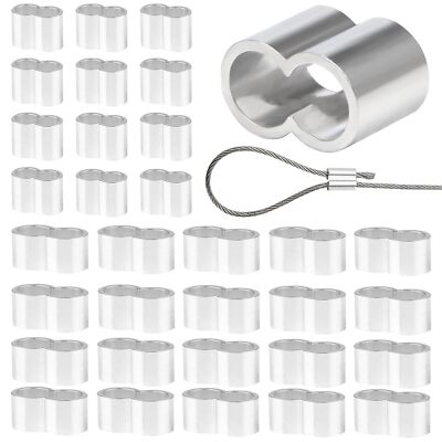 RAFIYU 80 morsetti per corda, corda di gomma argentata, morsetto per fune