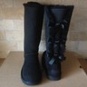Pre-owned Ugg Triple Triplet Bailey Bow Ii Black Water-resistant Tall Boots Size 8 Womens