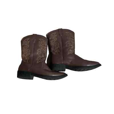 Deer Stags Girls Ranch-K Western Boot, Dark Brown, size 5 Kids