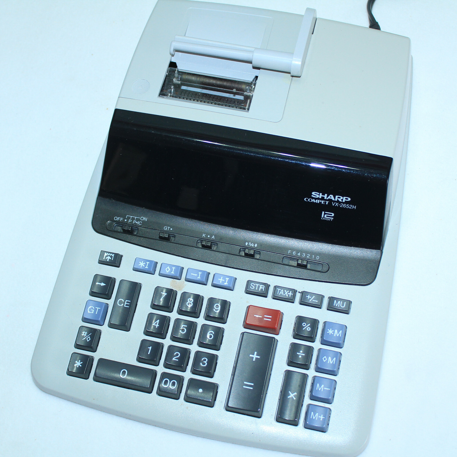 Sharp EL-1197P 12-Digit 2-Color Ribbon Printer Desktop Electronic Calculator