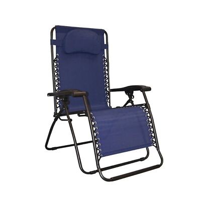 Oversized Zero Gravity Chair, Supports to 330 lbs, Blue, Caravan Sports Infinity