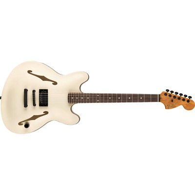 Fender Tom DeLonge Starcaster Guitar, Rosewood Fretboard, Satin Olympic White