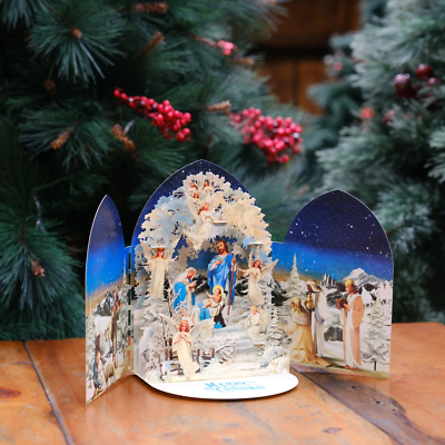 Merry Christmas Amazing 3D Pop-Up Greeting Card The Religious Christmas Nativity