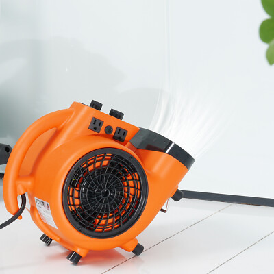 1000 CFM 3-Speed 1/4 HP Adjustable Air Mover Carpet Dryer Blower Floor Fan