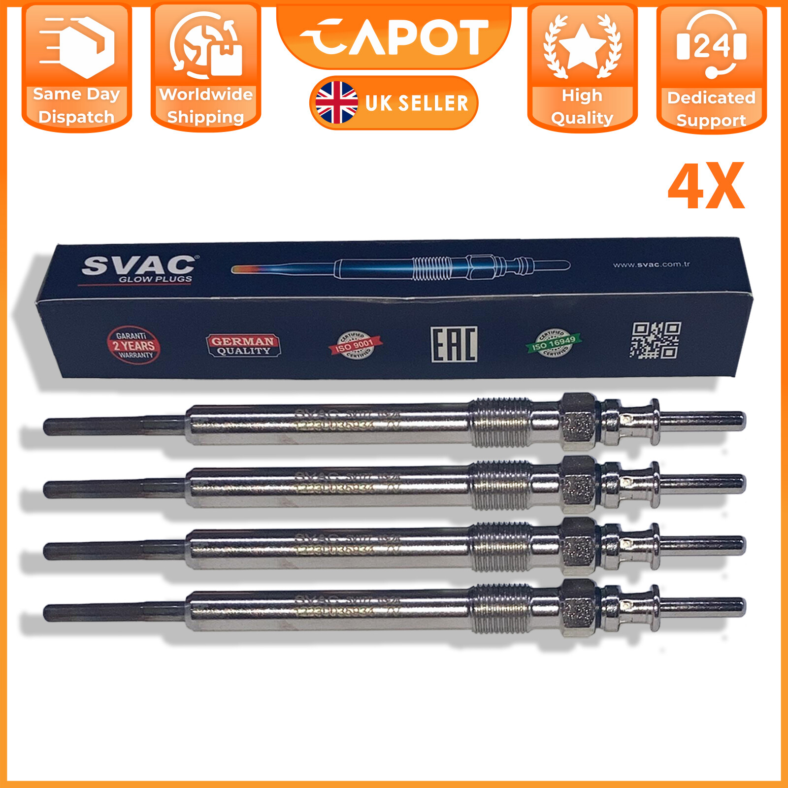For BMW 316D 318D 320D 325D 330 518D 520D 525D 530D 116D 118D 120D 4X Glow Plugs