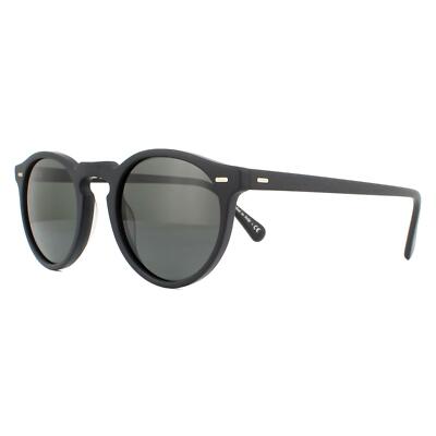 Pre-owned Oliver Peoples Sunglasses Gregory Peck Ov5217s 1031p2 Black Midnight Polarized In Gray
