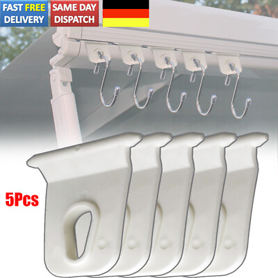 5Pcs Weiß Markise Haken Aufhänger Hängend Kleiderhaken FürFiamma Thule Omnistor